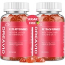 DREAVIO Keto ACV Gummies Geavanceerd gewichtsverlies- Suikervrij 1000mg Apple Cider Vinegar Gummies for Women & Men, Vegan Keto Apple Cider Vinegar Supplement for Adult