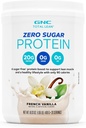 GNC Total Lean Zero Sugar Protein Powder, 20g, No Sugar, No Fat, 90 Calories, French Vanilla, 20 Servers