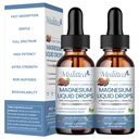 Magnesium Glycinate Liquid Drops with L-Theanine, Ashwagandha & Saffron - Herbal Sleep & Calm Support with Chamomile, Passionflower - Relaxation, Mood & Nerve Support - Sugar Free - 2 Pack