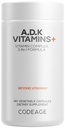 Codeage ADK Vitaminen Supplement - Essentiële Vitamine A, D3 5000 IE, K1 & K2 (MK4 & MK7) - 6-maands toevoer - 1 capsule per portie, non-GMO, Glutenvrije - 180 capsules