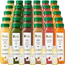 5 Dag Proteïnesap Reiniging door ruwe fontein, alle natuurlijke ruwe detox reiniging, koude geperste vruchten, groenten, vanille en chocolade smaak, smakelijk en energizing, 30 flessen 12oz, 3 Gember Shots