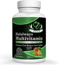 Halalways Multivitamine Certified Halal Multivitamine, Supplement Tablet met Vitamine A, Vitamine C, Vitamine D, Vitamine E en Zink voor Immune Health Support, B12, Calcium & Meer