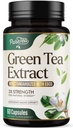 Groene theeextract Capsules 1000mg met 45% EGCG & 98% Polyfenolen voor hartondersteuning met antioxidanten - 3X Absorptie Groene theepillen Supplement voor natuurlijke energie, zachte cafeïne - 60 capsules