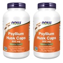 NOW Foods Psyllium Husk 500mg, 500 Capsule (2 verpakkingen)