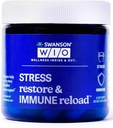 Swanson WIO Stress Herstel & Immune Reload Stress Support, Immune Defense, B Vitaminen, Vitamine C, Biotin, PABA, Wellness, Immune Health - 4 oz Fles, 30 Capsules (30-Dag supply)