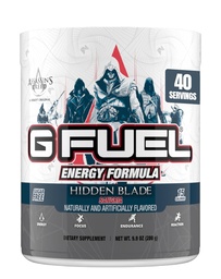 G Fuel Assassin's Creed Hidden Blade Energy Drink Powder, Pre Workout Cafeine Mix voor Gaming, Suikervrije Focus Amino, Vitamine + Antioxidanten, 9.9oz (Sangria, 40 Servings)
