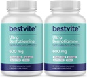 Ultra Benfotiamine 600 mg per capsule (120 Vegetarische capsules) (60x2) Geen Stearates - Geen Siliciumdioxide - Veganistisch - Niet GGO - Glutenvrij - Maximale sterkte Benfotiamine