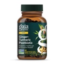 Gaia Kruiden Ginger-Turmeric Postbiotic - Premium Digestive Support Supplement for Gut Health - Made with fermented Turmeric & Gember - Free from Dairy, Soy & Gluten - 60 Vegan Capsules (30 Servings)