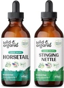 Wild & Organic Horsetail Tinctuur 4 fl oz & Stinging Nettle Root Tinctuur 4 fl oz