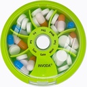 Pillen Organisator Kleine pil geval 7 Dag Portable Travel Pill Box Schattige dagelijkse pil Container voor Medicine Visolie Supplementen Vitamine geval (Groen)