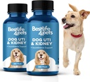 BestLife4Pets Hond UTI Nierondersteuning, Natuurlijke urinetrekinfectie behandeling, Renale en Blaas controle supplement, Makkelijk te gebruiken Pillen 2 Pack