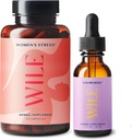Wille Stress Relief Supplement & Un-Worry Drops, 2-Pack, Mood Support for Women, (1) Bottle Herbal Supplements 60 Capsules & (1) Stress Relief Tinctuur, 1fl oz
