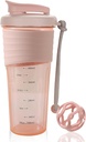 Proteïne Shaker fles,Sport Blender flessen voor eiwitmixen met Whisk Ball,Mixer fles, Portable Pre Workout Wei Proteïne Drink Shaker Cup,Midnight Pink