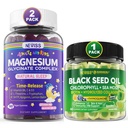 NEVISS Black Seed Oil Gummies, Chlorofyl & Sea Moss Supplement + Magnesium Glycinate Gummies voor volwassenen en kinderen 4+