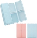 Kleine dagelijkse pil Organizer (2 Pack), 7 deelnemers Magnetische pil Organizer Travel Pill Box Portable Pill Case voor Purse Stofdichte Medicine Vitamine Box, Visolie en Supplement Box (Blauw, Roze)
