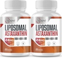 Liposomale Astaxanthine Supplement 24MG, Maximale Absorptie, Antioxidant Sterker dan VIT C, Non-GMO en Glutenvrij - 120 Softgels(4 maanden levering)