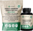 Panax Ginseng & Ginkgo Biloba Supplement for Energy, Focus & Brain Health 