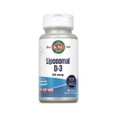 KAL Liposomale Vitamine D3 50 mcg, Hoge Absorptie Vitamine D, Liposomale Technologie, Hoge Potentie Immune Ondersteuning, Vegan Capsules, Glutenvrij, Geen soja, 30 porties