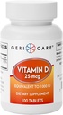 GeriCare vitamine D 25mcg tabletten, bevordert gezonde botten & Immune Support, Dieetsupplement, 100 Tellen (pakket van 1)
