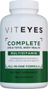 Viteyes Complete Eye & Total Body Health Multivitamine Voedingssupplement, 180 Capsules