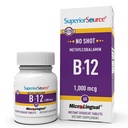 Superieure bron geen schot Methylcobalamine B-12 1000 mcg - vitamine B-12 ter ondersteuning van energieproductie, hersengezondheid en algehele welzijn - sublinguale tabletten voor snelle absorptie - 60 oplossende tabletten