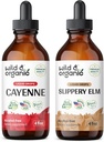 Wild & Organic Cayenne Peper Tinctuur 4 fl oz & Slippery Elm Tinctuur 4 fl oz