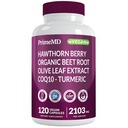 26-in-1 Nitrikoxidesupplement - Hart- en circulatieondersteuning met CoQ10, Kurkuma, biologische bietenwortel, haagdoornbessen en knoflook - 2103mg per portie (120ct)