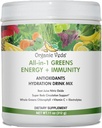 Biologische Veda Super Greens Antioxidant Hydration Drink Mix Powder with Electrolytes for Energy, Immunity - Daily Organic Superfoods Chlorofyl, Beet, Moringa, Chlorella, Spirulina, Kurkuma - 11 oz