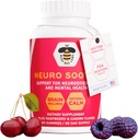 Neuro Soothe, ondersteuning voor neurodiversiteit en geestelijke gezondheid, helpt met hersenen Wellness en natuurlijke rust, Blue Rasberry en Cherry Flavor 90 Gummies, 30 dagen levering