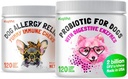 LEGITPET Allergie Relief Kauwen voor honden & Immune Ondersteuning met Kelp, Colostrum & Bee Pollen 120 Zachte Kauwen en Probiotica voor honden met natuurlijke spijsvertering Enzymen 120 Zachte Kauwen Bundle - Made in USA