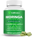 Moringa Capsules 800mg, Pure Moringa Powder Capsules - Ondersteuning van energie, huidgezondheid, Gut Health+ voor mannen en vrouwen Groene Antioxidant Superfood met Essential Vitaminen & Aminozuren A1
