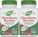 Nature's Way Herbal Hawthorn Bessen, Traditional Heart Health Support*, 100 Vegan Capsules (Packaging May Vary) (Pack of 2)