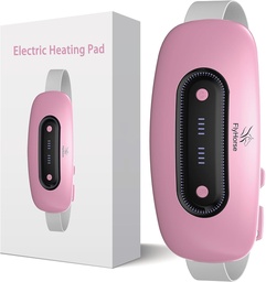 Elektrische verwarmingskussen, Portable Cordless Menstrual Verwarmingskussen met 4 warmteniveaus en 4 massagemodi, snelle grote verwarming Belly Wrap Riem voor Krampen, rugpijn verlichting Gifts voor vrouwen meisjes haar (Roze)