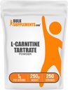 BulkSupplements.com L-Carnitine L-Tartrate Powder - Carnitine Supplement, L-Carnitine Tartrate, L Carnitine 1000mg - Aminozuren Supplement, Glutenvrij, 1000mg per portie, 250g (8.8 oz)