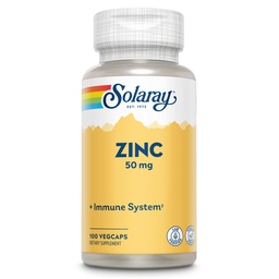 Solaray Zink 50mg Immune Support Capsules, 100 Tel, Vegan, Pompoenzaad