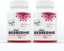 Plantvital Berberine 1200mg (2 caps) Non-GMO Supplement voor Immunity Support en Normale Cardiovasculaire Gezondheid - 240 Graaf, Veganist, en Made in The USA