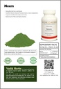 Gecertificeerd biologisch Vadik Kruiden Neem (Azadirachta Indica) Poeder 1lb. Pack 