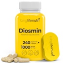 Diosmin 1000mg Advanced Formula - 240 Capsules for Circulatory Health Support, 4-maands levering, niet-GMO, Made in USA - Daily Wellness Supplement