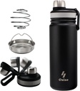 Ozizo 22 oz Stainless Steel Protein Shaker fles met filter en mengbal