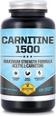 Carnitine 1500 - Acetyl L-Carnitine 1500mg Maximale sterkte Carnitine Supplement - Ondersteunt Energie, Geheugen, Focus en Gewichtsverlies Management - 120 Vegetarische Capsules
