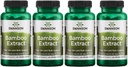 Swanson Bamboe Extract - Natural Hair, Skin and Nails Supplement - 70% Silica Content Supporting Collageen Formation & Bone Growth - (60 Veggie Capsules, 300mg Each) 4 Pack