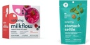UpSpring Milkflow Electrolyte Breastfeeding Supplement Drink Mix with Fenugreek Stomach Settle Drops for Occasional Nausea Relief/Upset Stomach with Ginger, Lemon, Spearmint, and B6.