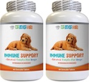 k9 Power Immune Dog - Honden Immune Support - Overall Health and Wellness Boost - ANTIOXIDANT - Lever Gezondheid - Kurkuma Curcumin voor honden - 2 flessen (120 Treats)
