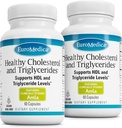 EuroMedica Healthy Cholesterol and Triglyceriden - Antioxidant Supplement for Immune & Heart Support - Supplement to Aid Healthy Cholesterol & triglyceride - 60 Capsules, 2 Pack (120 Capsules)