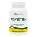 Natures Plus Bron van de Levenskracht Tiener - 90 Vegetarische tabletten - Tiener Multivitamine met Mineralen & Whole Foods for Mental Focus, Energy Booster - Glutenvrije - 45 Serven