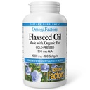 Omega Factors by Natural Factors, Flaxseed Oil, ondersteunt totale gezondheid met Omega-3, 6 en 9 vetzuren, 180 softgels (180 porties)