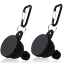 2 stuks Proteïnepoeder Container, Portable Protein Powder Travel Container, Proteïne Poeder Funnel, Waterfles Funnels voor Poedermixen, Pre Workout/Gym Supplement Funnel Keychain (100ml)