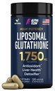 Liposomale Glutathion Supplement 1000MG + 750MG- Glutathion Liposomale met VIT C + Fosfolipide Antioxidant Complex - Lever Detox en Immuun Ondersteuning Supplement - 120 Caps - Poeder&Liquid Alternatief