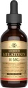 SOLGAR Liquid Melatonin 10 mg, Natural Black Cherry Flavor - 2 fl oz - Great for Jet Lag - Vegan, Gluten & Dairy Free, Kosher - 59 Servings