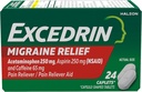 Excedrine Migraine Relief Caplets om Migraine symptomen te verlichten - 24 tellen